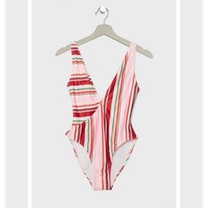 Stripe Crossover Swimsuit Multicolour